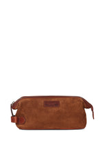 Load image into Gallery viewer, Washbag Suede Leather Steven Cognac