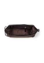 Load image into Gallery viewer, Washbag Suede Leather Steven Dark Brown