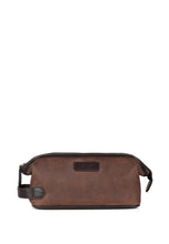 Load image into Gallery viewer, Washbag Taylor Leather  Dark Brown