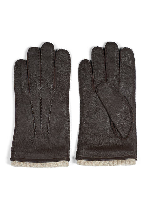 Leather Gloves Mateo Dark Brown