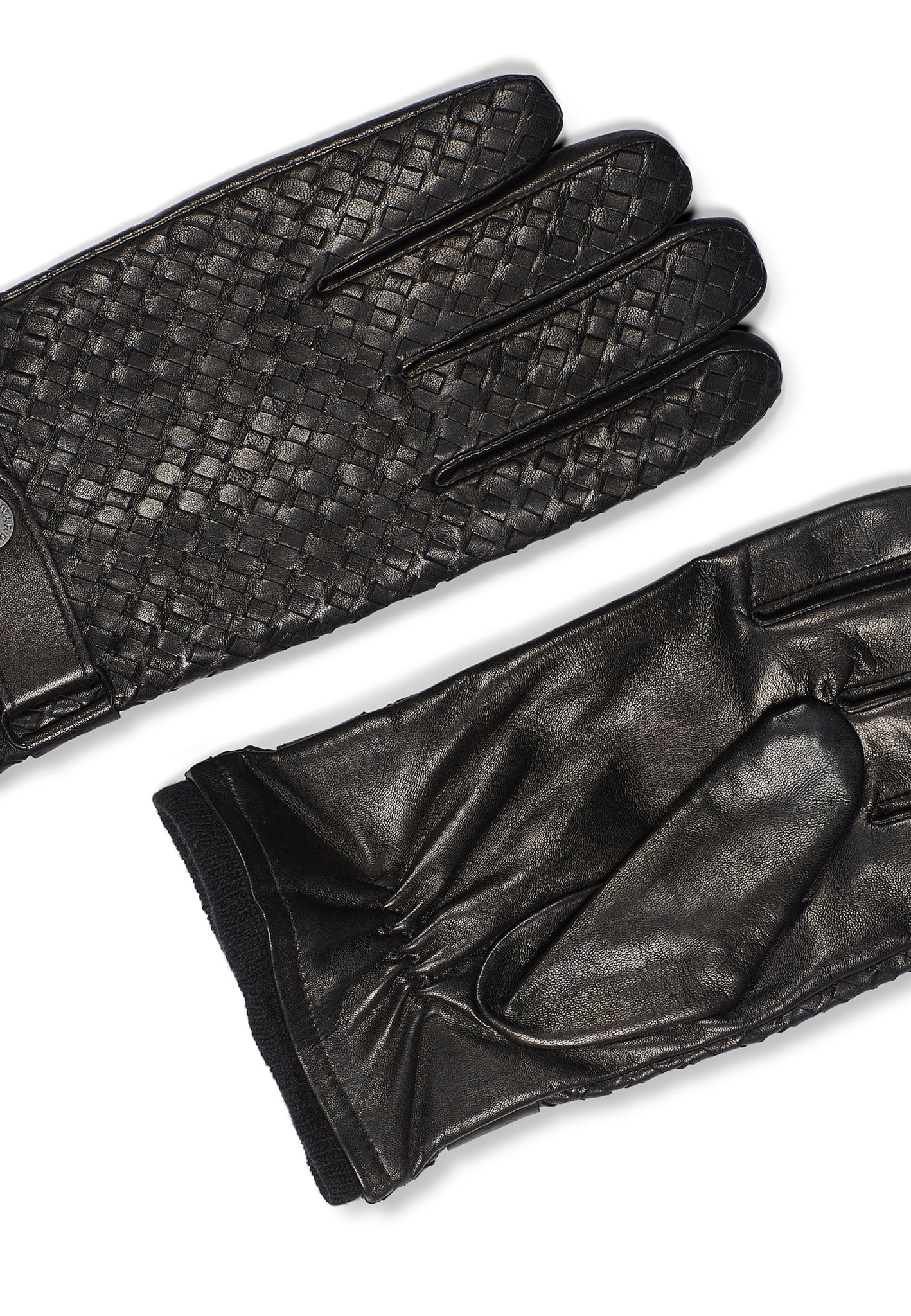 Leather Braided Gloves Axel Black – Howard London
