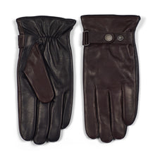 Load image into Gallery viewer, Leather Gloves John Black / Dark Brown