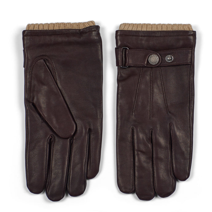 Leather Gloves Smith Dark Brown