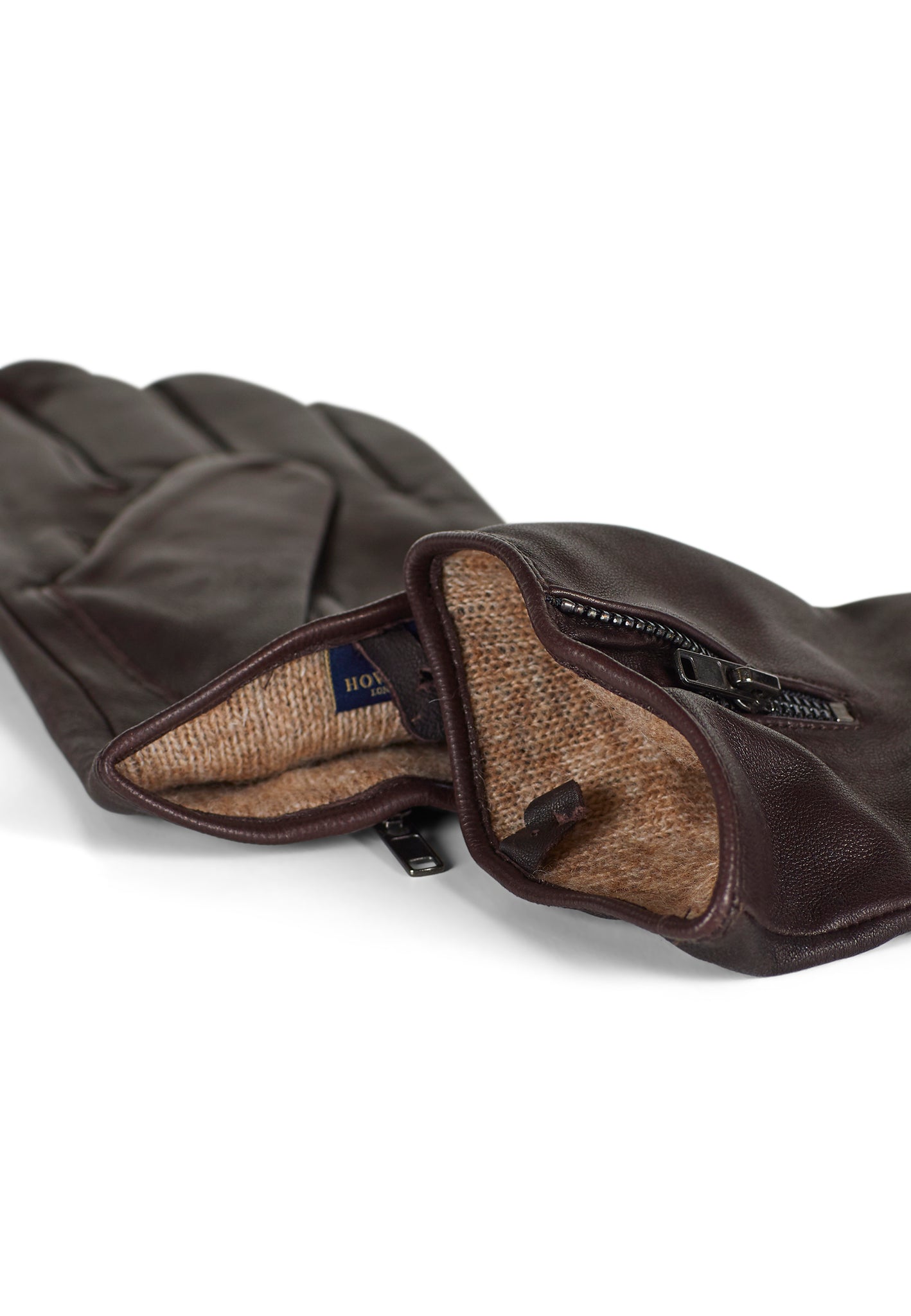 barneys handschuhe Leather Gloves Barney Dark Brown – Howard London