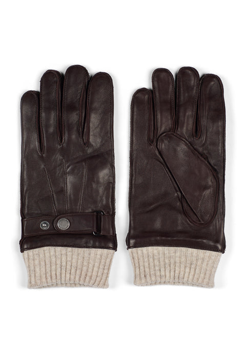 Leather Gloves Carl Dark Brown