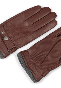 Leather Gloves Bruno Brown