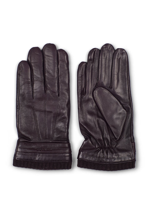 Leather Gloves Fredh Dark Brown