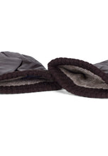 Load image into Gallery viewer, Leather Gloves Fredh Dark Brown