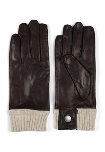 Women's Leather Gloves Lily Dark Brown