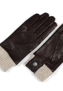 Women's Leather Gloves Lily Dark Brown