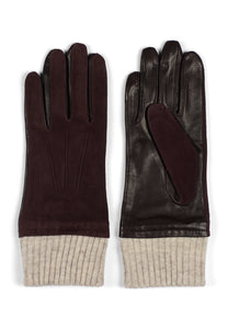 Women's Leather Gloves Leah Dark Brown