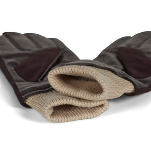 Women's Leather Gloves Leah Dark Brown