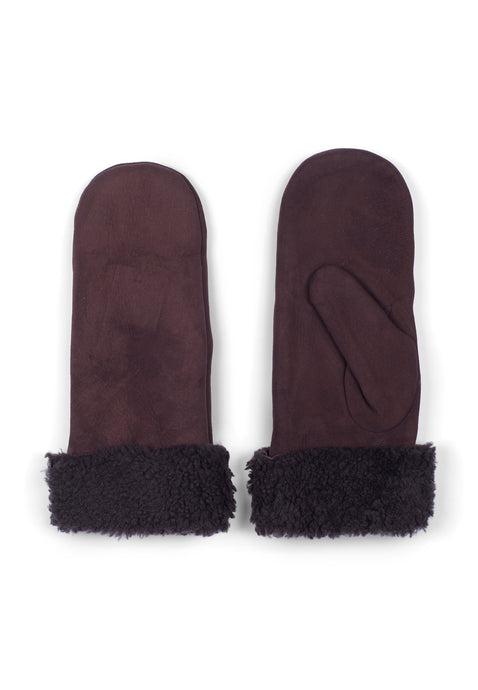 Women's Leather Gloves Elsa Dark Brown