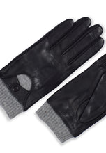 Load image into Gallery viewer, Women's Leather Gloves Sienna Black / Grey