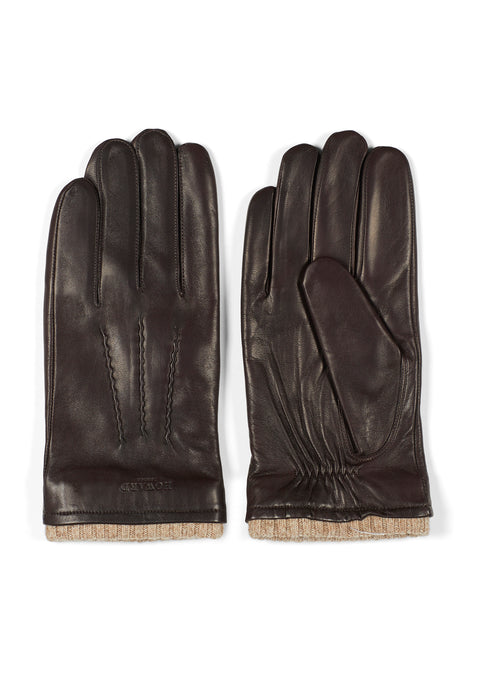 Leather Gloves Ted Dark Brown