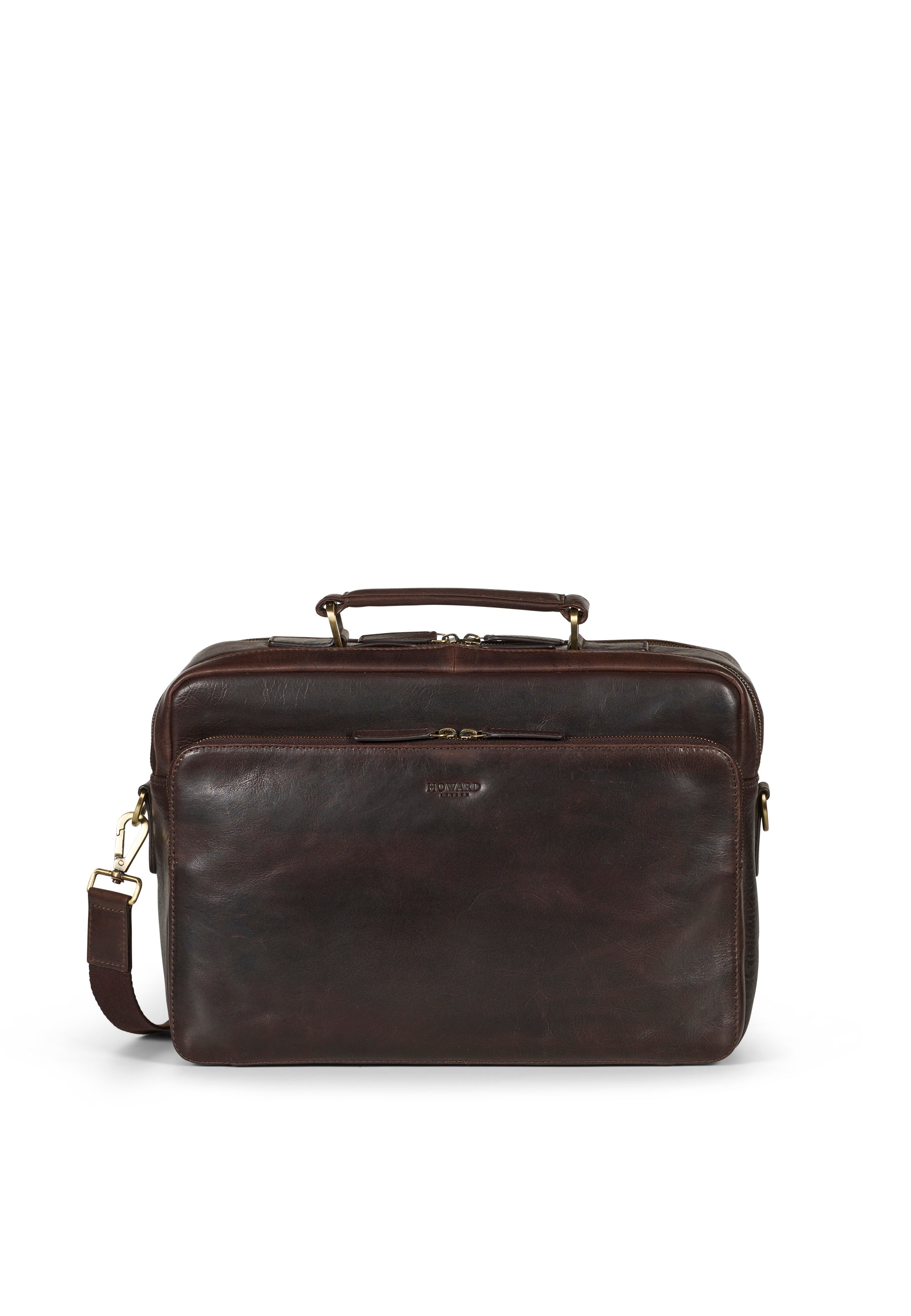 Briefcase Bag Damien Dark Brown – Howard London