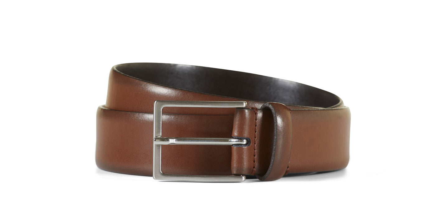 Leather Belt Nathan Mid Brown - Howard London