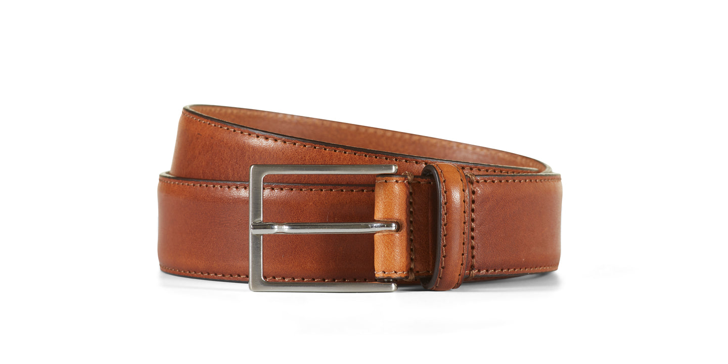 Leather Belt Charles Cognac Brown - Howard London