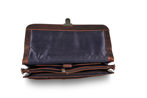 Briefcase Bag Harley Dark Brown - Howard London