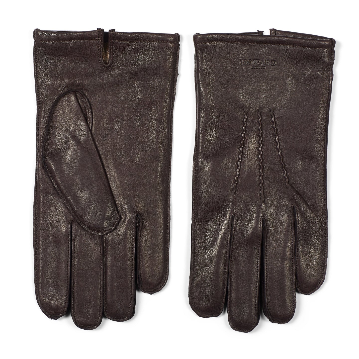 Leather Gloves William Dark Brown - Howard London