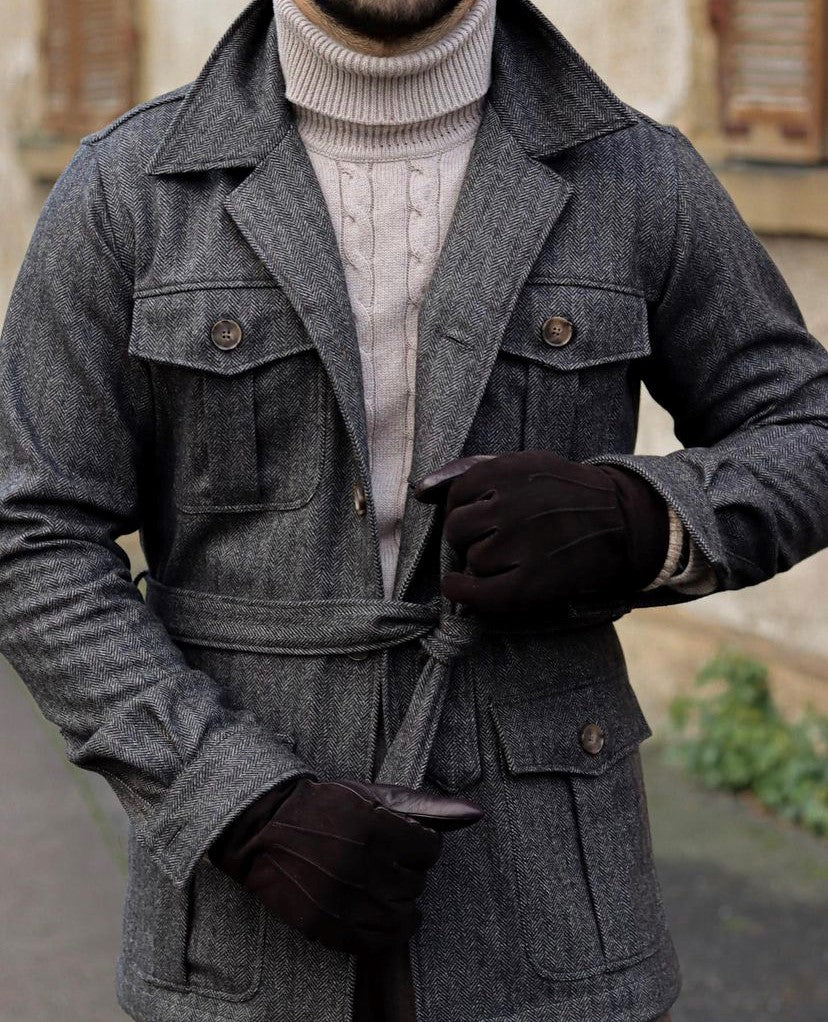 howard london handschuhe Leather Gloves Bob Dark Brown – Howard London