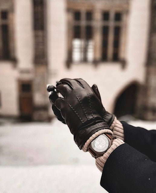 howard london handschuhe Leather Gloves Ted Dark Brown – Howard London